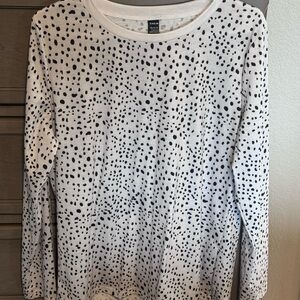 SHEIN Black and White Polka Dot Blouse